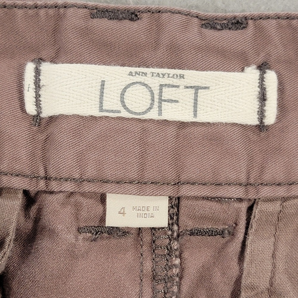 Ann Taylor LOFT‎ Chino Shorts Mid Rise Casual Cotton Women's Size 4 Mauve Rose - Picture 3 of 9
